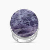 Natural Ocean Jasper Silver Rings