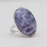 Natural Ocean Jasper Silver Rings