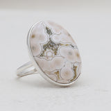 Natural Ocean Jasper Silver Rings