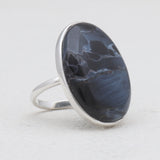 Natural Ocean Jasper Silver Rings