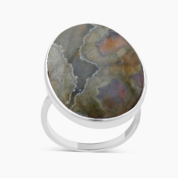 925 Sterling Silver Dendritic Opal Rings