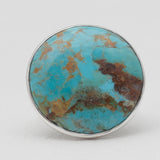 Blue Copper Turquoise Silver Rings