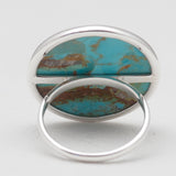 Blue Copper Turquoise Silver Rings