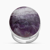 Amethyst Lace Silver Rings