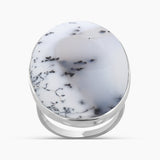 Dendritic Opal Silver Rings