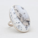 Dendritic Opal Silver Rings