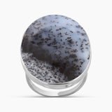 Dendritic Opal Silver Rings