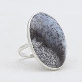 Dendritic Opal Silver Rings