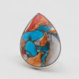 Natural Rainforest Jasper Silver Rings