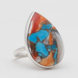 Natural Rainforest Jasper Silver Rings