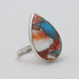 Natural Rainforest Jasper Silver Rings