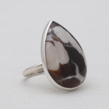 Natural Rainforest Jasper Silver Rings
