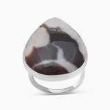 Natural Rainforest Jasper Silver Rings