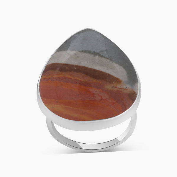 Polychrome Jasper Silver Rings