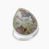 Natural Rainforest Jasper Silver Rings