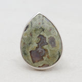 Natural Rainforest Jasper Silver Rings