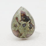 Natural Rainforest Jasper Silver Rings