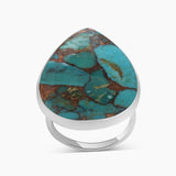 Natural Rainforest Jasper Silver Rings