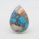 Turquoise Spiny Oyster Silver Rings