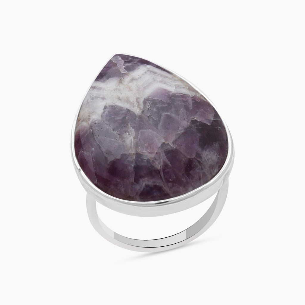 Amethyst Lace Silver Rings