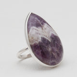 Amethyst Lace Silver Rings