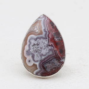 Crazy Lace Agate Silver Rings