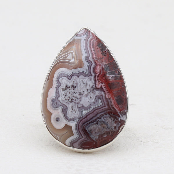 Crazy Lace Agate Silver Rings