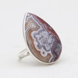 Crazy Lace Agate Silver Rings