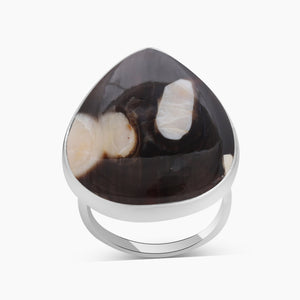 Peanut Wood Jasper Silver Rings