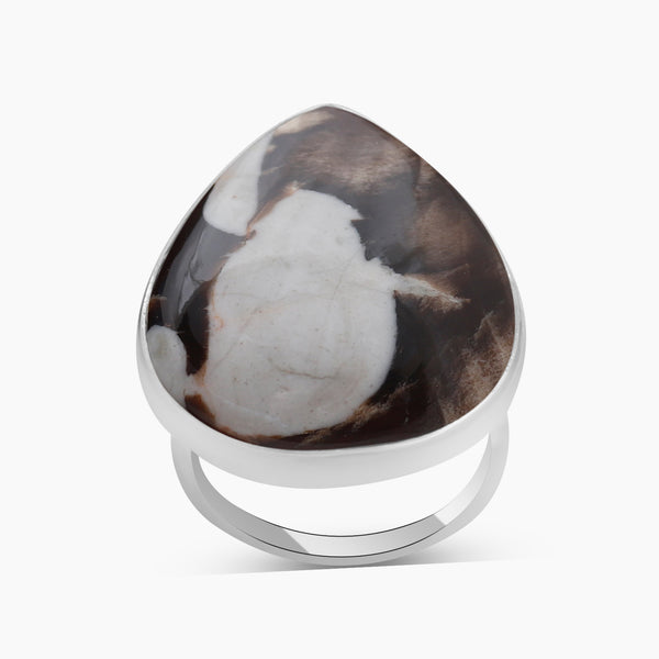 Peanut Wood Jasper Silver Rings
