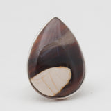 Peanut Wood Jasper Silver Rings