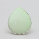 Lemon Chrysoprase Silver Rings