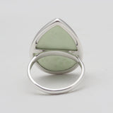 Lemon Chrysoprase Silver Rings