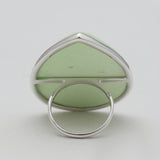 Lemon Chrysoprase Silver Rings