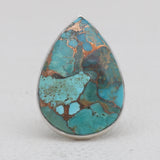 Blue Copper Turquoise Silver Rings