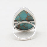 Blue Copper Turquoise Silver Rings