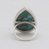 Blue Copper Turquoise Silver Rings
