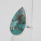 Blue Copper Turquoise Silver Rings