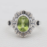 Peridot Silver Rings