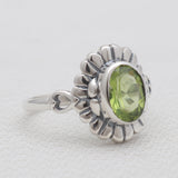 Peridot Silver Rings