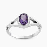 Natural Garnet Sterling Silver Rings