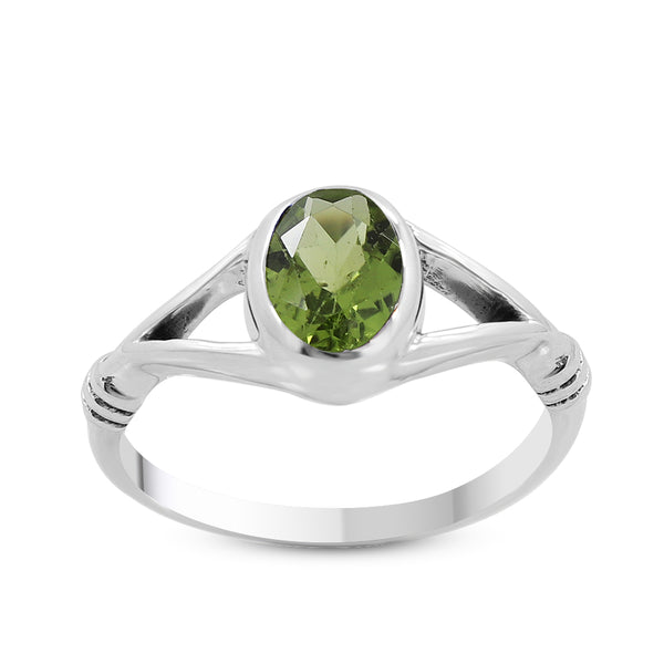 Natural Garnet Sterling Silver Ring