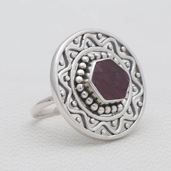 925 Sterling Silver Ruby Rings