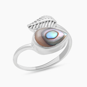 Rainbow Moonstone 925 Silver Ring