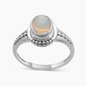 Ethiopian Opal Silver Rings