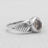 Natural Herkimer Quartz Silver Rings