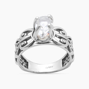 925 Sterling Silver Herkimer Quartz Rings