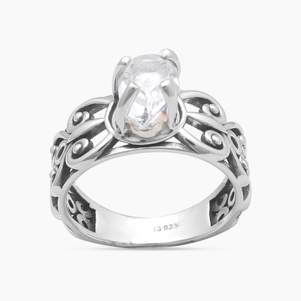 925 Sterling Silver Herkimer Quartz Rings