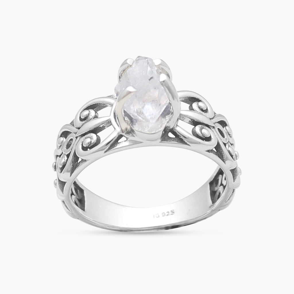 925 Sterling Silver Herkimer Quartz Rings