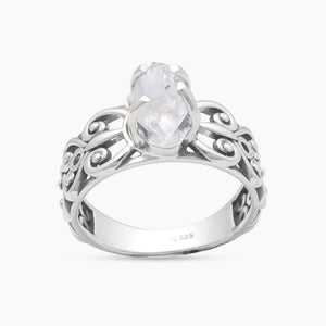 925 Sterling Silver Herkimer Quartz Rings